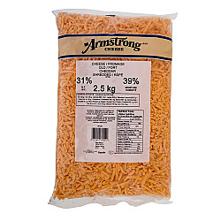 Cheddar fort jaune râpé - 2.5kg - Armstrong