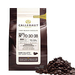 Chocolat noir belge 70% en pastilles - 2.5kg - Barry Callebaut