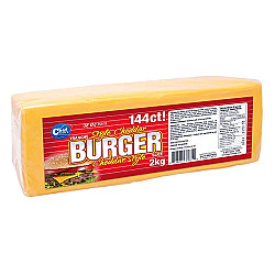 Tranches burger style cheddar - 2KG - Nutri-Chef