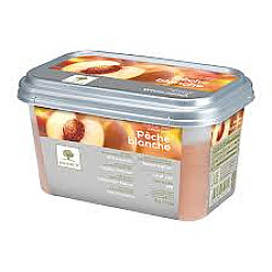 Purée de pêche blanche 10% de sucre (surgelée) - 1kg - Ravifruit