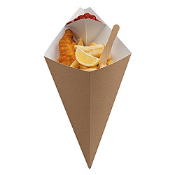 Cône à frite en papier large (28 cm) - 500 unités