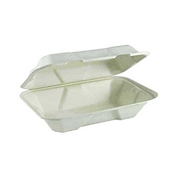 Contenant pour emporter en bagasse 9''x6''x3'' - 250 unités