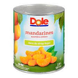 Mandarine dans un sirop léger - 2.84lt - Dole