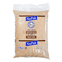 Riz à grains long brun - 8KG - Nu-Pak