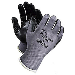 Gants en nylon enduits nitrile - Large - Douzaine