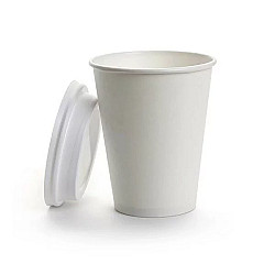 Verre à café en carton blanc - 12oz