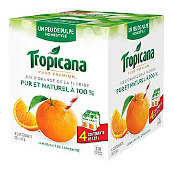 Jus d'orange pur avec peu de pulpe - 4X1.89L - Tropicana