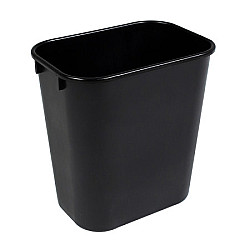 Corbeille de bureau noire - 7 gallons