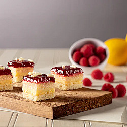 Plaque de gâteau citron/framboise - 12X16 - Martin Dessert