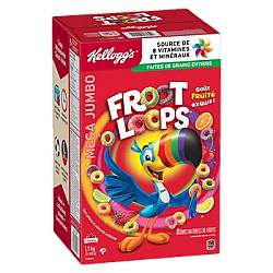 Céréales Froot Loop jumbo - 1.1KG - Kellogg's