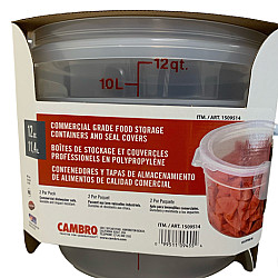 Sceau avec couvercle 11.4L - 2 unités - Cambro