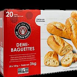 Demi-baguettes surgelées - 3KG - Au pain doré