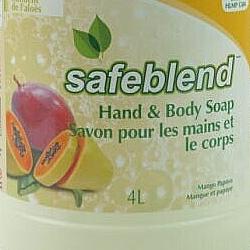 Savon pour les mains et le corps mangue&papaye - 4L - Safeblend