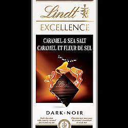 Barre Chocolat noir Lindt Caramel et fleur de sel - 100G