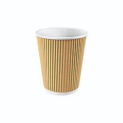 Verre en carton kraft ondulé 12OZ - 500 unités