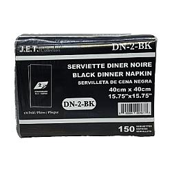 Serviette Dîner 2 Plis Noire - 3000 unités - J.E.T