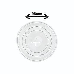 Couvercle en plastique plat avec ouverture en ''X'' pour verre 12-24Oz - 1000 unités - MIMA